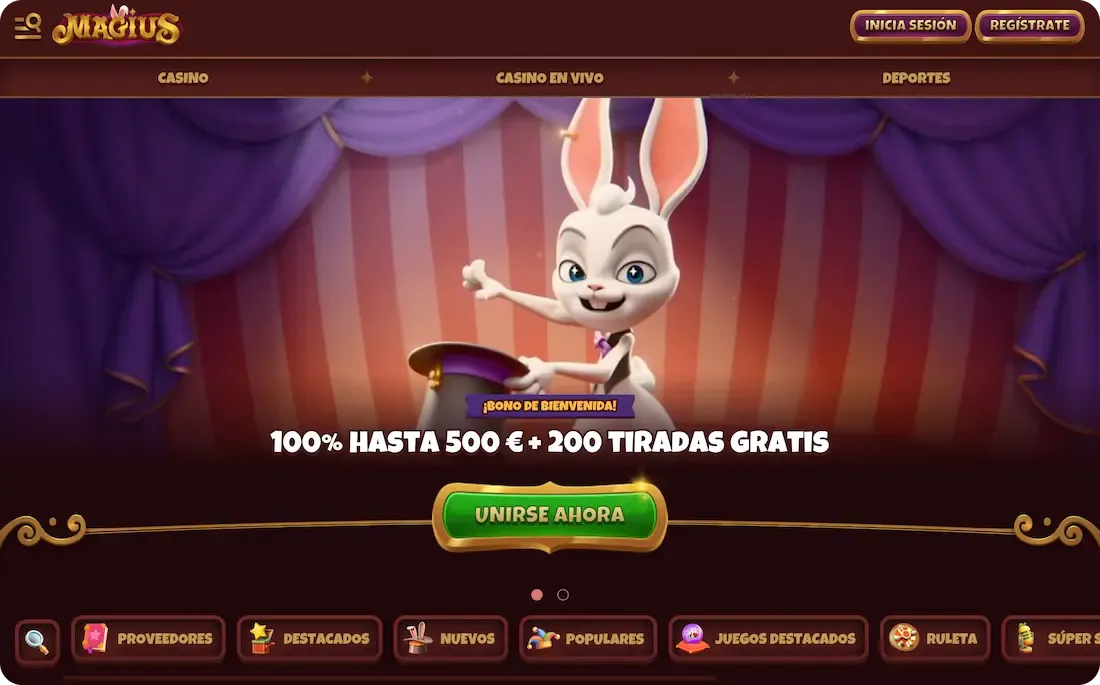 sitio web del casino magius